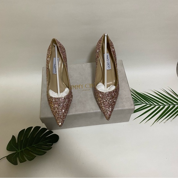 Jimmy Choo Glitter Heels - Pink and Gold👑🍓🍇 - Picture 2 of 7